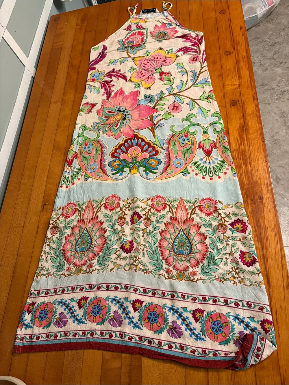 Zara Floral Maxi Dress - Pink, Mint & Turquoise